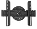 360 Degree Rotate TV Wall Mount Bracket(05428A). Low Profile TV Bracket for 37-70Inch LED/LCD TV Flat Panel Monitor, VESA Up to 600x400, Cold-rolled Steel, Max Load Capacity Up to 110 Lbs.Power by Proht