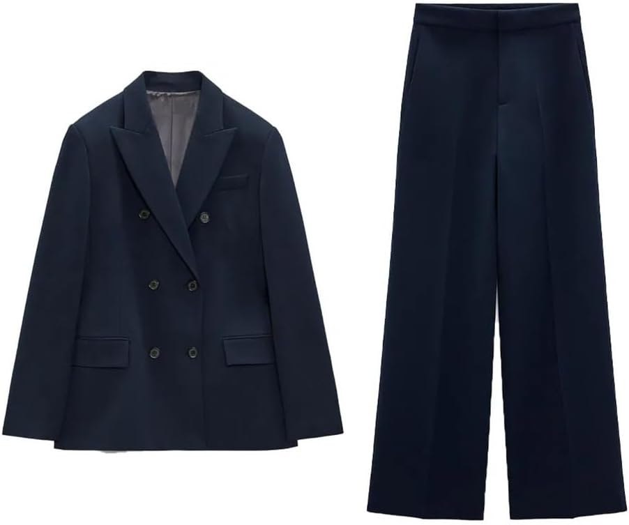 Women's Single-Breasted Solid Color Long-Sleeve Suit Suit Extremely Simply Leggings