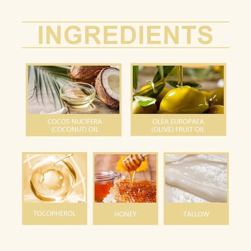 Generic Beef Tallow for Face Skin, 2PCS Tallow Face Moisturizer Natural Organic Tallow Honey Skin Balm for Lip Face And Body, Face Cream, Organic Grass-Fed Cream