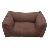 JACK AND VANILLA, Haustiersofa mit optimalem Komfort, luxuriöse Polsterung, Elegantes Design, leicht zu reinigen, Maße 117 x 82 x 28 cm, schicke braune Farbe, für alle Rassen