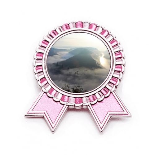 Broche rose Fog Green ry Science Nature Scène M en métal aux finitions de précision