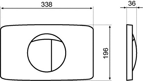 Sanit 2-Mengen-Betätigungsplatte „L“ weiß - 2