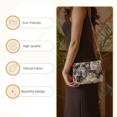 Image of Signare Tapestry Crossbody Bag Sling Shoulder Purse for Women