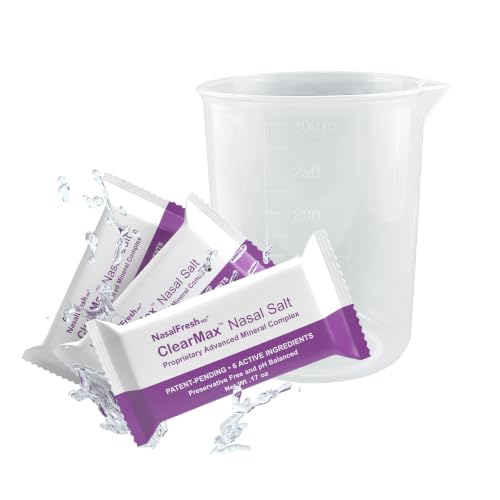 Image of NASALFRESH MD ClearMax Sinus Rinse Salt - .18 oz Clinical Based Formula for Sinus Relief, pH Balanced, Drug-Free - 30 Individually Wrapped Pre-Measured Sachets