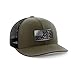 Amerigun Black Leather Patch Hat (od Green/Black)