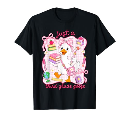 Back to School Just A Third Grade Goose Women Girl T-Shirt