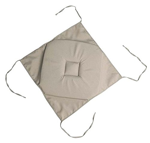 Coussin de chaise à rabats uni gris perle 40 cm x 40 cm