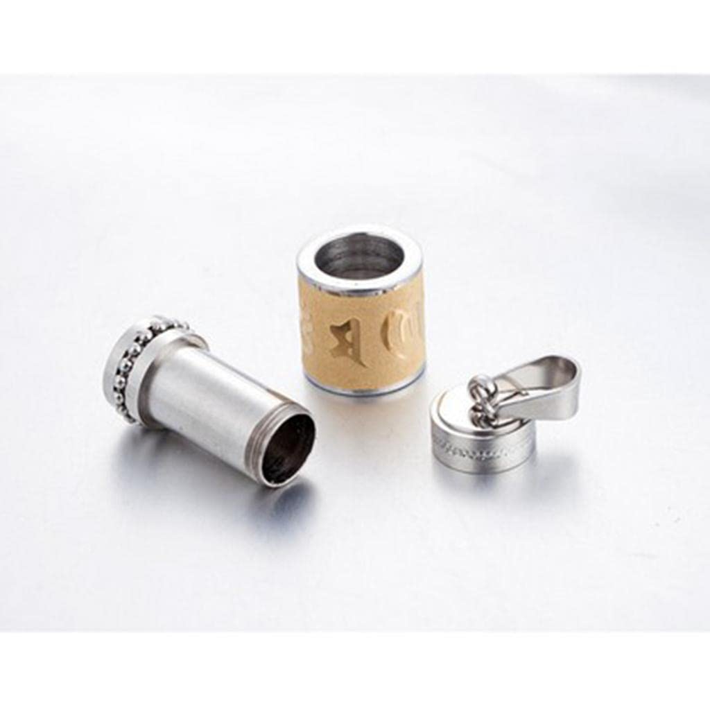 Colgante Budista Shurangama Adorno Budista de Acero Titanio Colgante Collares Accesorio Joya Adecuado para Protección Y E, plata, tal como se describe