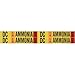 Brady 90422.75" Dia. Thru 2.375" Dia. Vinyl DC Liq Ammonia High Pipe Marker, 50 Cards