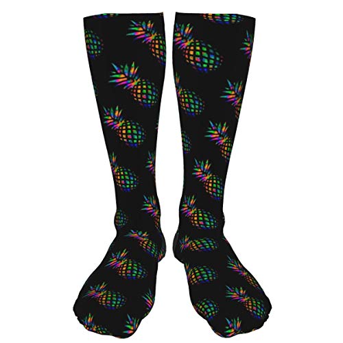 LASWEGA Multicolor Socks Tie Dye Socks Pineapple Crew Socks Fun Funny Crazy Print Socks For Men Women