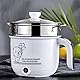 Sharplace Mini Hot Pot Ramen Cooker Antihaft-tragbare elektrische Mehrzweckpfanne für Home Office Dorm, mit Dampfgarer Weiß