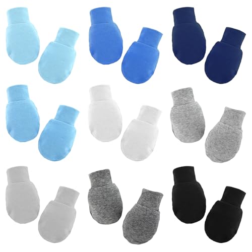 YQQYG 9 Paar Baby Handschuhe, Fäustlinge Baby für 0-6 Monate, Handschuhe...