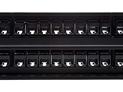 Networx Cat6 High-Density Feed Through Patch Panel - 48 Port, 2U #TOP3