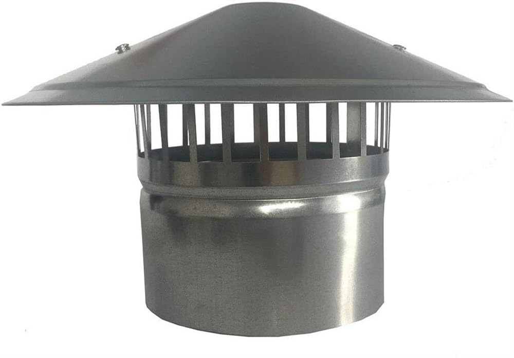 Cappellino per camino, protezione per uccelli, in acciaio inox, copertura per canna fumaria, cappellino da pioggia e neve