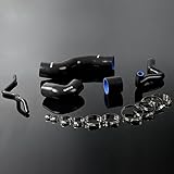 Black Silicone Turbo Induction Hose Pipe Kit Clamps For VW Golf IV MK4 BORA 1.8T JETTA 1996-2005 Black 5pcs