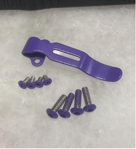 Purple Pocket Clip & Torx Screws Set for Streamlight Wedge 88810 88811 Flashlight