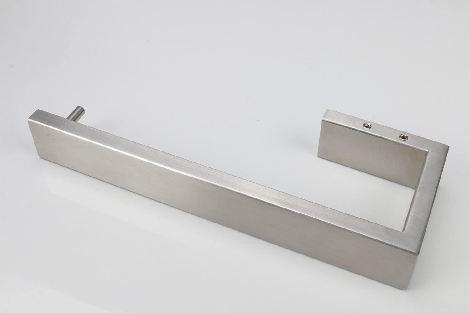 TocTen Soporte para toallas de mano/anillo para toalla – Gancho grueso de acero inoxidable SUS304, toallero de pared resistente de 9 pulgadas, barra cuadrada para toallas de baño (cepillo, 2 unidades