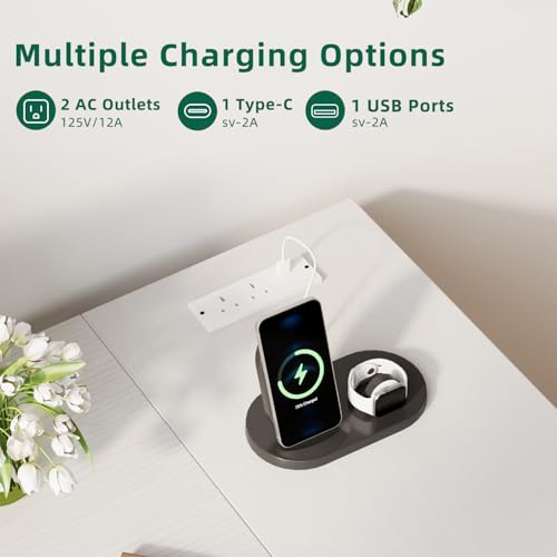 CAIYUN 120cm Corner Desk with Drawers, Reversible L shaped Computer Desk with Power Outlet, Home Office Desk with USB Charging Port, White - Image 5