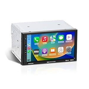 BOSS Audio Systems BVCP9700A Car Stereo – Apple CarPlay, Android Auto, Double Din, 7 Inch Touchscreen, Bluetooth, No CD DVD Player, AM/FM Radio Receiver