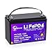 12V 100Ah LiFePO4 Lithium Battery, Rechargeable Solar Battery, 100A BMS Board, Up to 15000 Deep Cycles, Perfect for RV, Solar System, Trolling Motor, Camper, Fishing Boat