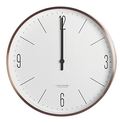House Doctor Wanduhr, Clock Couture, Weiß/Gold, Lt0200, 30 x 30 cm