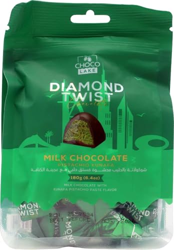 Choco Lake Diamond Twist Pistachio Kunafa Milk Chocolate 180 g