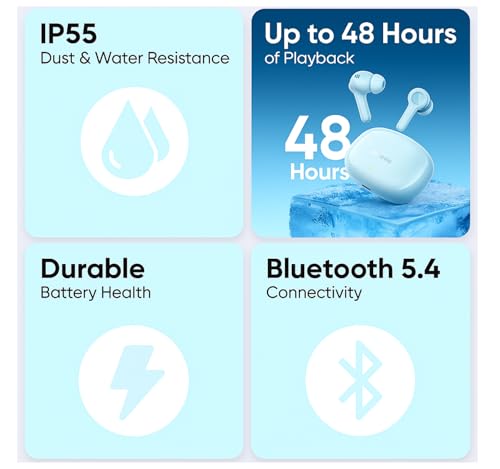 Image of Buds Compatible for OnePlus Nord True Wireless Supporting Mic 12.4mm Drivers Long Battery 38Hr Deep Bass Fast Pairing Clear Call Lightweight in-Ear