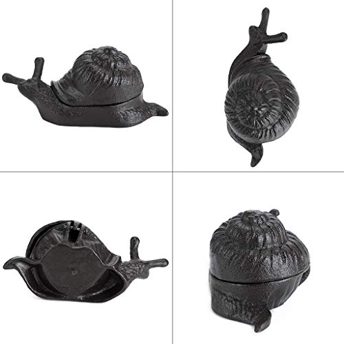 Juxyes Snail Cast Iron Key Hider Outside Spare Door Key Box Outdoor Small Garden Statues Ornament, Snail Indoor Decoration Jewelry Trinkets Box For Key, Ear Studs, Ring, Paper Clip #TOP3