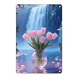 Installation facile : Fixation par clous ou ruban adhésif double face, avec 4 trous de pré-montage, facile à accrocher, bords roulés et coins arrondis, idéal pour la décoration murale.