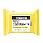 Neutrogena Gentle Facial Cleansing Wipes, Ultra-Soft Micellar Cleansing Wipes for Effortless Cleansing Made Gentle, Fragrance Free Face Wipes for Sensitive Skin, Hypoallergenic, 25 ct