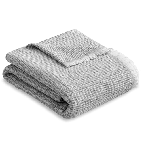 HIPERMANTA Manta Algodón Fina Muy Suave Foulard Multiusos Sofa. Plaid Sofa. Plaid Multiusos. Manta para Coche. Colcha Comoda Practica Suave Calida. Modelo Flam 120x180 cm Color Gris Oscuro