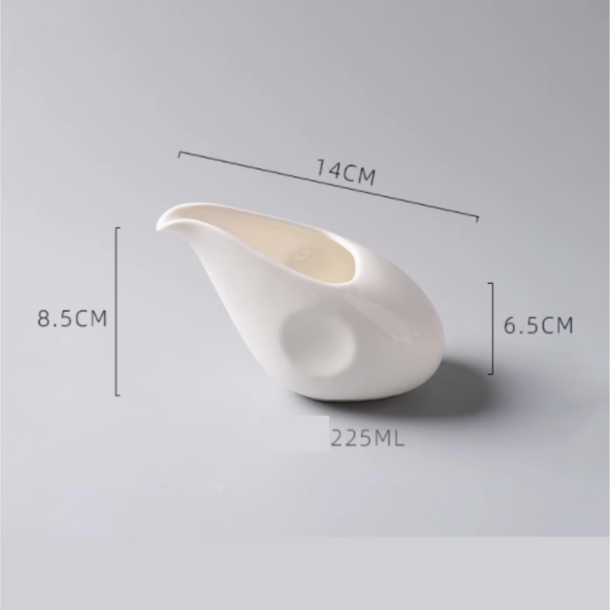 Elegante salsiera per condimenti per insalata, lattiera e salsa di bistecca, 8,5 x 14 cm, tazza appuntita per ristoranti e cucina domestica, perfetta per salse e condimenti