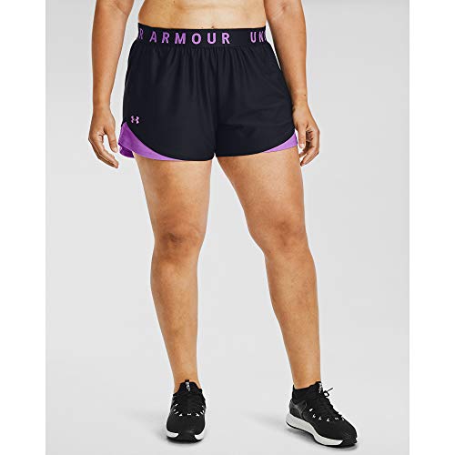 Under Armour (アンダーアーマー) レディース プレーアップ ショーツ 3.0 ブラック (013)/エキゾチックブルーム 1X