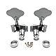 Musiclily Basic 2L2R Offen Bass Mechaniken Set für Ibanez Style E-Bass, Chrom