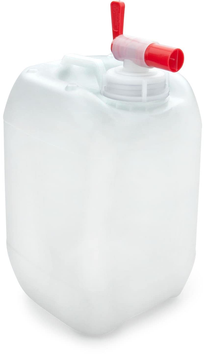 Water Carrier - UN Approved Stackable Bottle Container + Easy Flow Dispensing Tap Cap | Perfect for Storage of Potable Water Liquids | Use in Motorhomes Camping Parties (1, 5L)