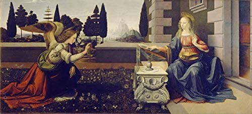 SAVA 199960 The Annunciation by Leonardo da Vinci Decor Wall 24x18 Poster Print