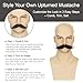 2pcs Black Self Adhesive Fake Mustache Men Stick On Moustache Costume Facial Hair for Cosplay Party