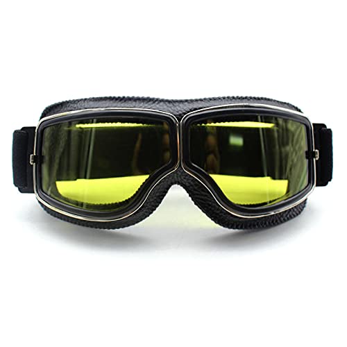 Occhiali da moto retrò occhiali vintage moto occhiali da moto Pelle sportiva all'aperto per occhiali da aviatore harley