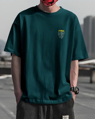 Image of Noble Monk Men's Round Neck Half Sleeve Oversized Printed Tshirt