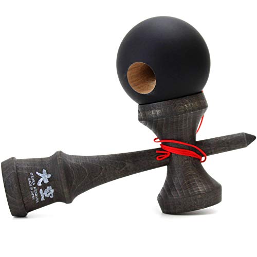 日本けん玉協会認定 競技用けん玉 大空STREET ブラック 【日本製・予備糸付き】