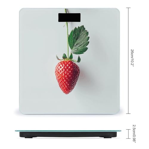 Báscula digital de baño A Strawberry Hanging con vidrio templado miniatura 2