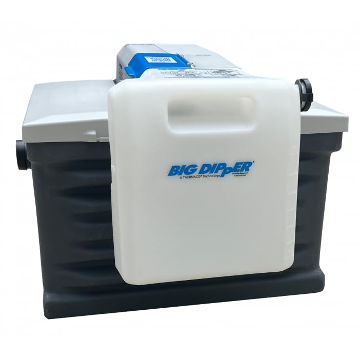 Thermaco Big Dipper W-250-IS Automatic Commercial Grease Trap Removal Device for Restaurant Dishwasher Sinks, 56-Pound Grease Capacity, Stainless