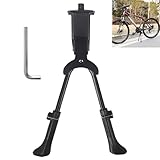 Smaoqingji Cavalletto Bici a Doppia Gamba - 1 Pezzo, Nero, Cavallettoer per Bicicletta Regolabile, Supporto a due Gambe, Adatto a Diversi Tipi di Biciclette, tra cui Mountain Bike e Altre
