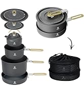 Amazon | Alocs 20pcs キャンプ用調理器具セット 軽量キャンプ鍋