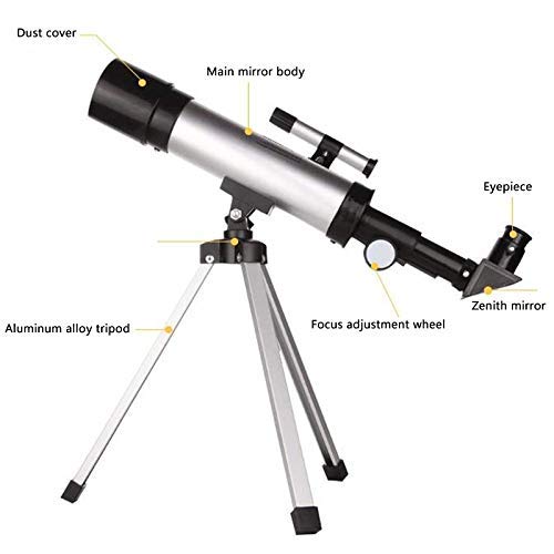 Telescopio Astronómico Refractor 50mm 360mm con Trípode Ajustable miniatura 2