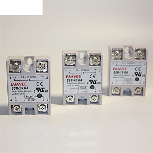Relais à semi-conducteurs SSR monophasé contrôle CC CA 10DA 25DA 40DA