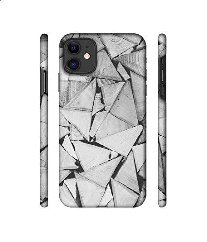 Image of Amazon Brand - Solimo Designer Wooden Triangles 3D Printed Hard Back Case Mobile Cover for Apple iPhone 11
