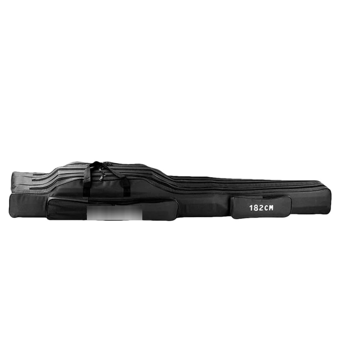 Suwequest 60/100/122/150/152/180CM plegable tela Oxford bolsa de pesca bolsa de almacenamiento para pesca, 182cm 3 Layer Black