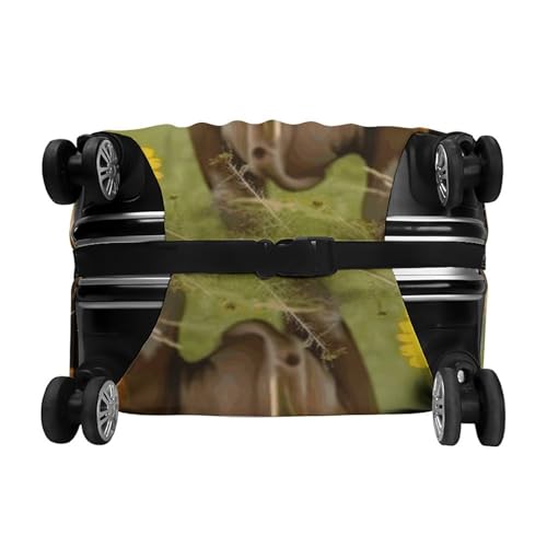 Animal Brown Cow Luggage Covers Tsa Approved Suitcase Cover Elastic Washable Luggage Sleeve Carry on Cover Protector Anti-Scratch Suitcase Protector Fits 19-30 Inch Case(L) 6