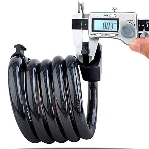 Antivol de vélo à combinaison réinitialisable 4 chiffres avec câble rétractable - 6